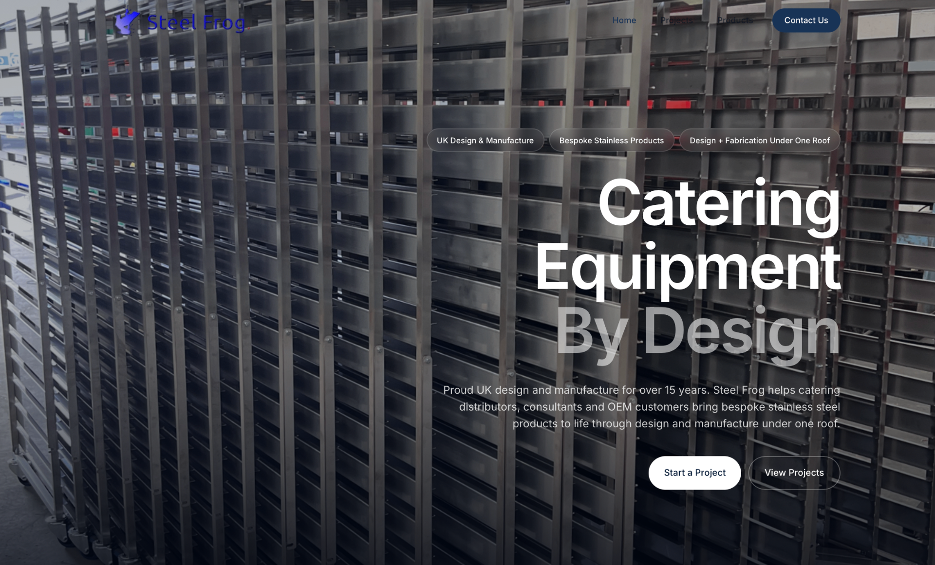 Steel Frog Catering Equipment website